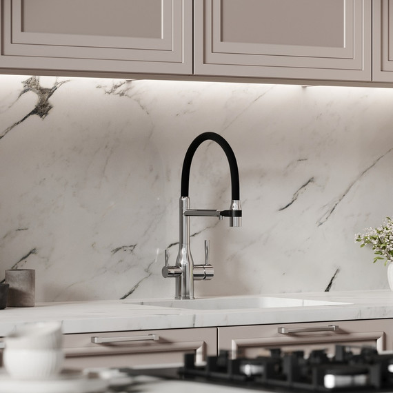 Смеситель для кухни Sancos Garda SC4009CH, хром/чёрный - фото 3