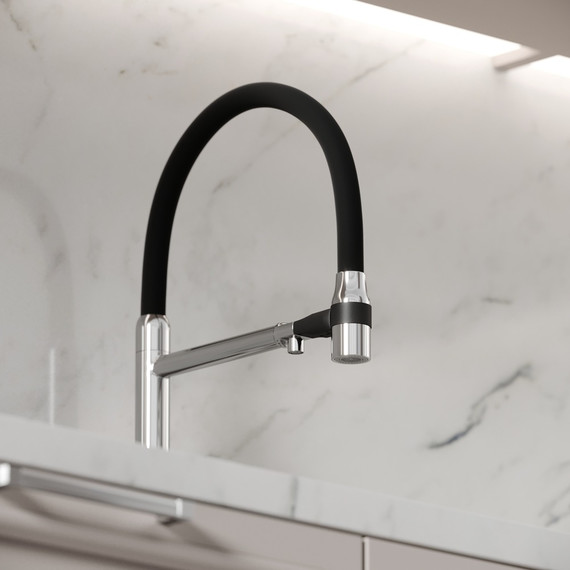 Смеситель для кухни Sancos Garda SC4009CH, хром/чёрный - фото 5