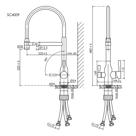 Смеситель для кухни Sancos Garda SC4009MB, чёрный матовый/чёрный - фото 8