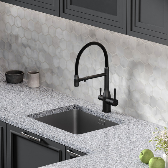 Смеситель для кухни Sancos Garda SC4009MB, чёрный матовый/чёрный - фото 2