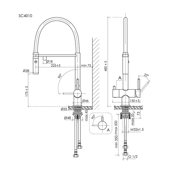 Смеситель для кухни Sancos Imola SC4010BG, брашированное золото/белый - фото 7