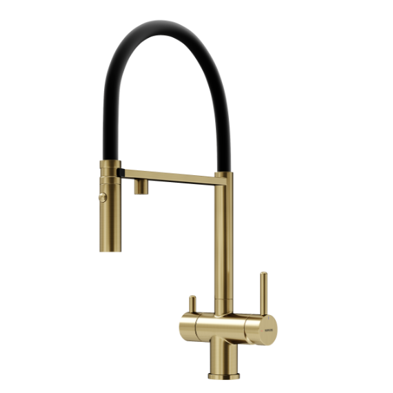 Смеситель для кухни Sancos Imola SC4010BGbh, брашированное золото - фото 