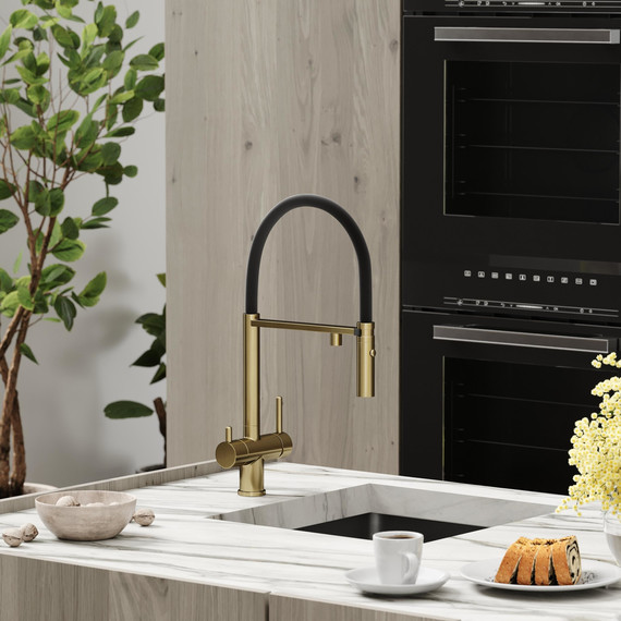 Смеситель для кухни Sancos Imola SC4010BGbh, брашированное золото - фото 2