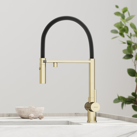 Смеситель для кухни Sancos Imola SC4010BGbh, брашированное золото - фото 6