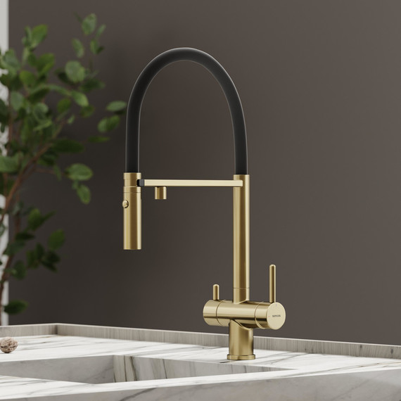 Смеситель для кухни Sancos Imola SC4010BGbh, брашированное золото - фото 7