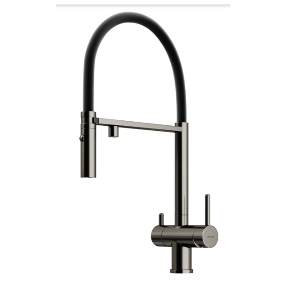 Смеситель для кухни Sancos Imola SC4010GG, вороненая сталь/чёрный - фото 