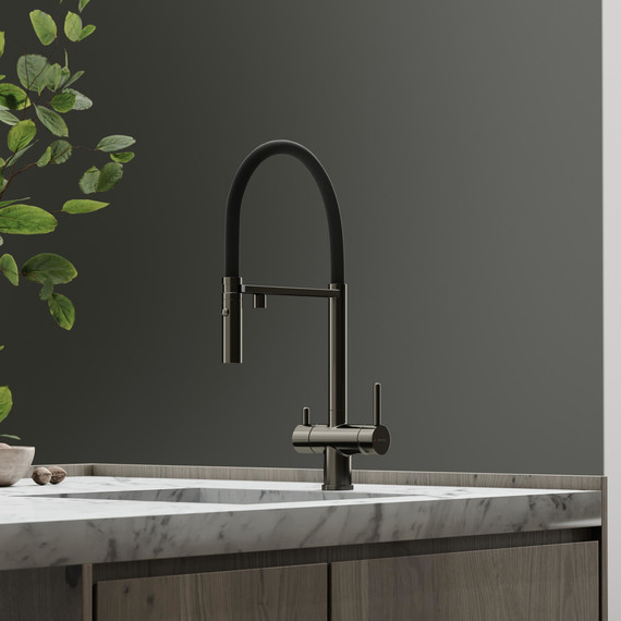 Смеситель для кухни Sancos Imola SC4010GG, вороненая сталь/чёрный - фото 6