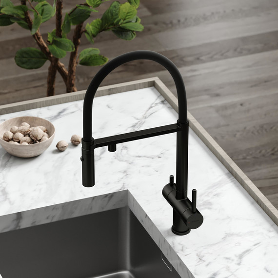 Смеситель для кухни Sancos Imola SC4010MB, чёрный матовый/чёрный - фото 4