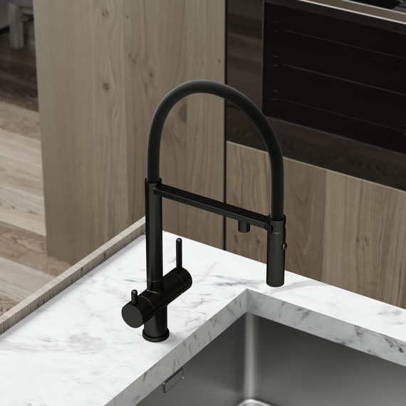 Смеситель для кухни Sancos Imola SC4010MB, чёрный матовый/чёрный - фото 6