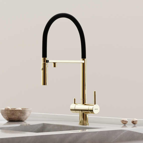 Смеситель для кухни Sancos Imola SC4010ZG, полированное золото - фото 6