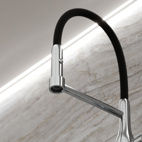 Смеситель для кухни Sancos Pride SC4011BNG, нержавеющая сталь/чёрный - фото 6