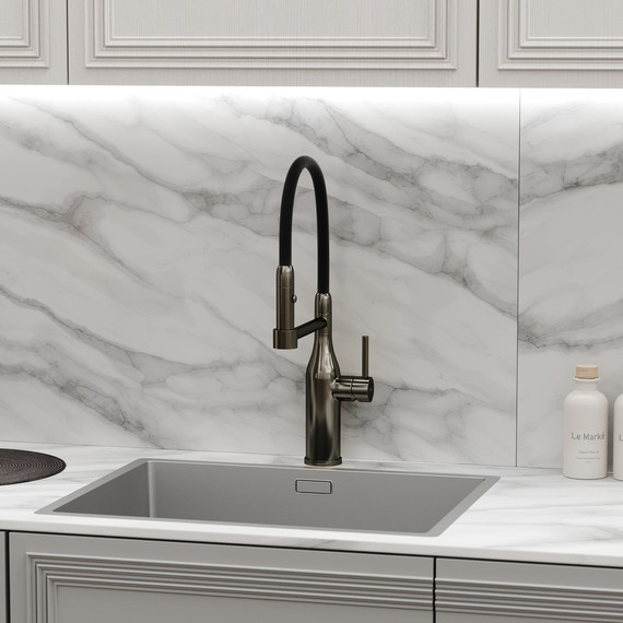 Смеситель для кухни Sancos Pride SC4011GG, вороненая сталь/чёрный - фото 3