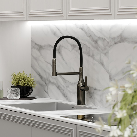 Смеситель для кухни Sancos Pride SC4011GG, вороненая сталь/чёрный - фото 4