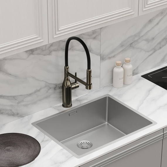 Смеситель для кухни Sancos Pride SC4011GG, вороненая сталь/чёрный - фото 7