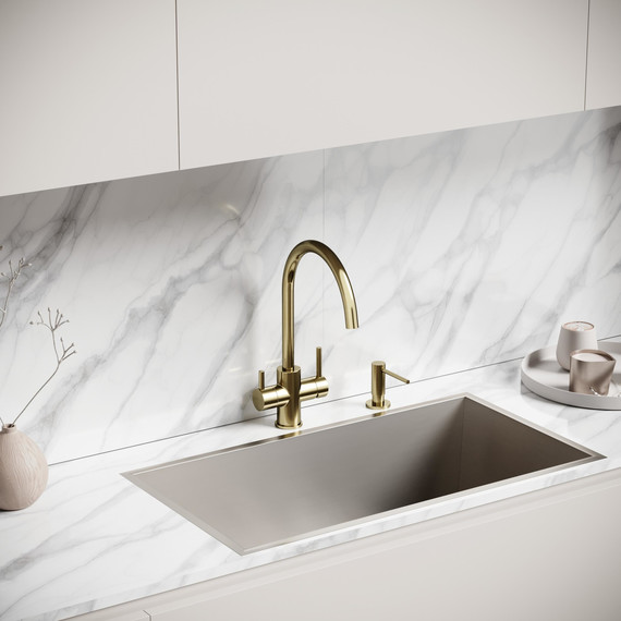 Смеситель для кухни Sancos Taper SC4012BG, брашированное золото - фото 3