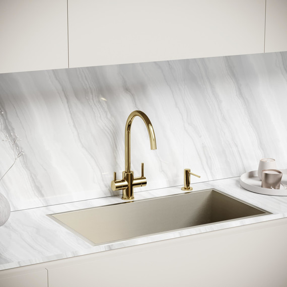 Смеситель для кухни Sancos Taper SC4012ZG, полированное золото - фото 3