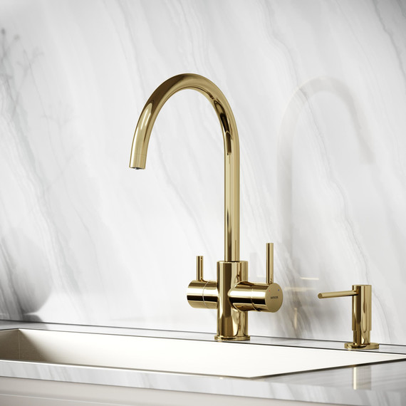 Смеситель для кухни Sancos Taper SC4012ZG, полированное золото - фото 6