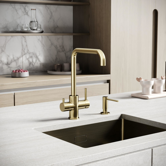 Смеситель для кухни Sancos Vela SC4013BG, брашированное золото - фото 2