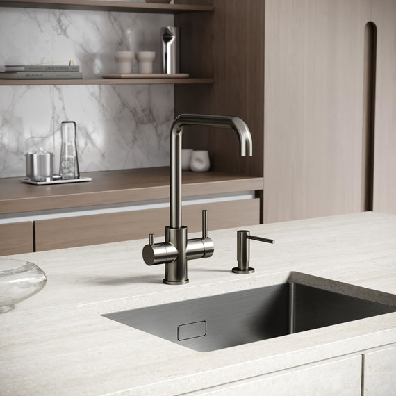 Смеситель для кухни Sancos Vela SC4013GG, вороненая сталь - фото 2