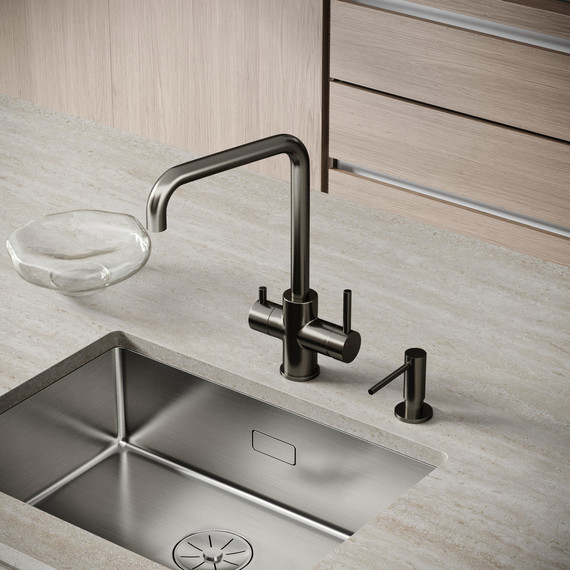 Смеситель для кухни Sancos Vela SC4013GG, вороненая сталь - фото 3
