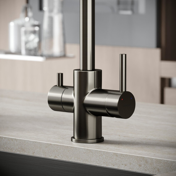 Смеситель для кухни Sancos Vela SC4013GG, вороненая сталь - фото 7