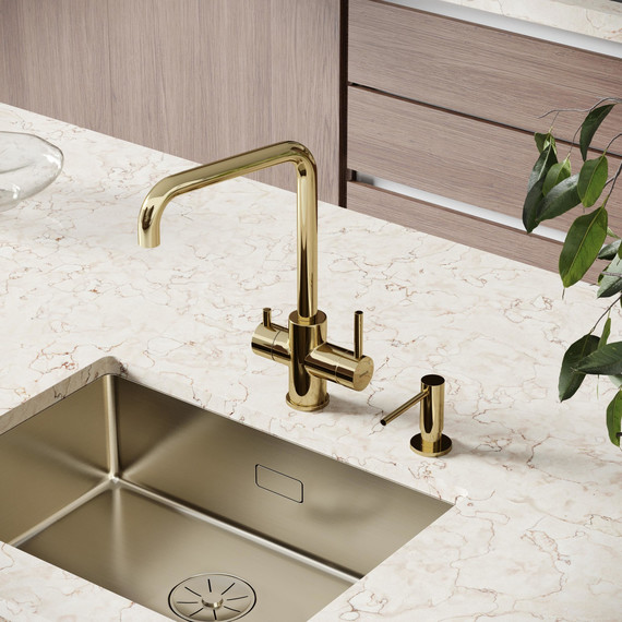 Смеситель для кухни Sancos Vela SC4013ZG, полированное золото - фото 3