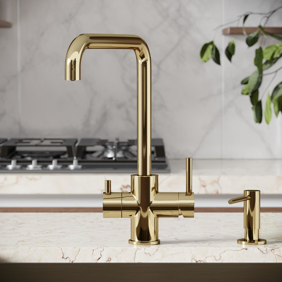 Смеситель для кухни Sancos Vela SC4013ZG, полированное золото - фото 4