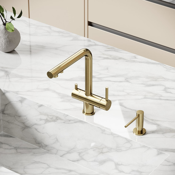 Смеситель для кухни Sancos Foster SC4014BG, брашированное золото - фото 3