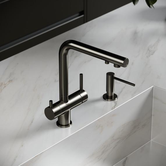 Смеситель для кухни Sancos Foster SC4014GG, вороненая сталь - фото 2