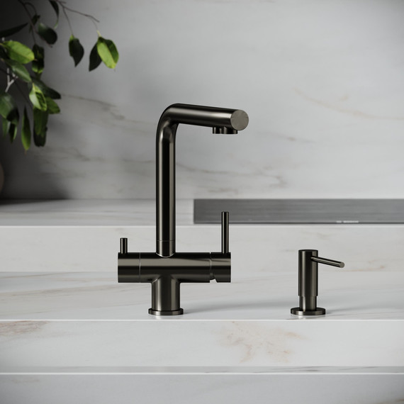 Смеситель для кухни Sancos Foster SC4014GG, вороненая сталь - фото 4