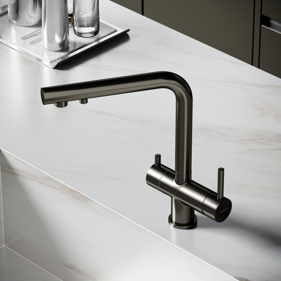 Смеситель для кухни Sancos Foster SC4014GG, вороненая сталь - фото 8