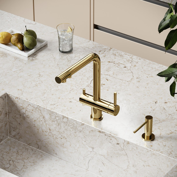 Смеситель для кухни Sancos Foster SC4014ZG, полированное золото - фото 3