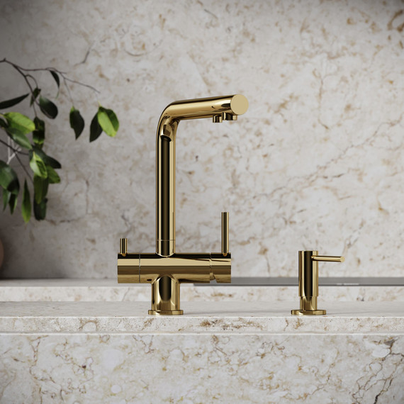 Смеситель для кухни Sancos Foster SC4014ZG, полированное золото - фото 4