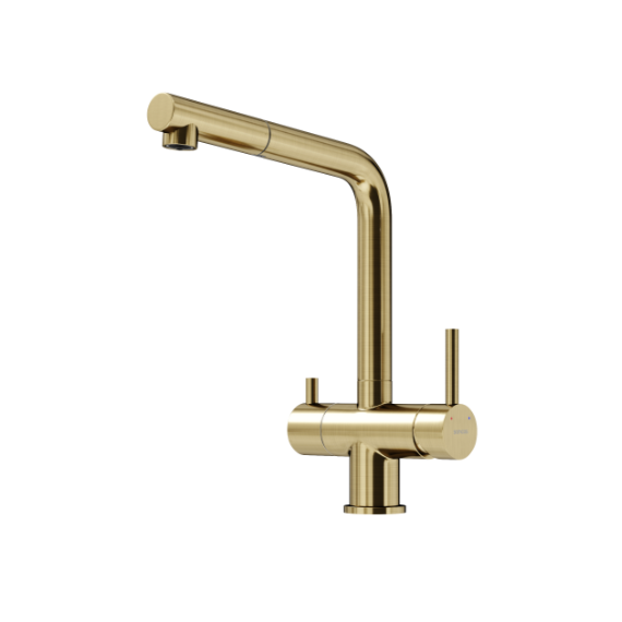 Смеситель для кухни Sancos Spin SC4015BG, брашированное золото - фото 