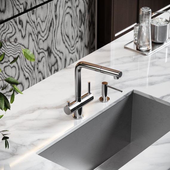 Смеситель для кухни Sancos Spin SC4015BN, брашированный никель - фото 2