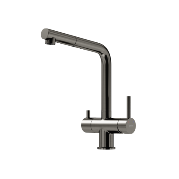 Смеситель для кухни Sancos Spin SC4015GG, вороненая сталь - фото 