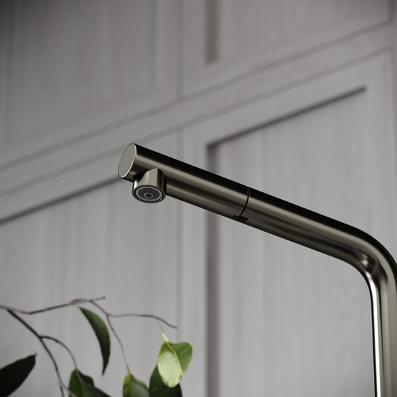 Смеситель для кухни Sancos Spin SC4015GG, вороненая сталь - фото 5