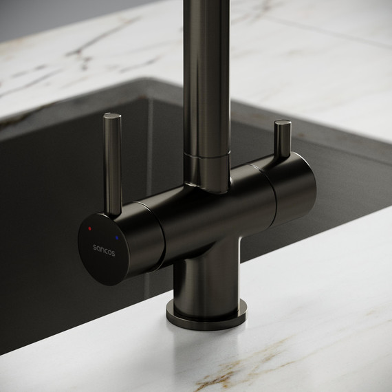 Смеситель для кухни Sancos Spin SC4015GG, вороненая сталь - фото 6