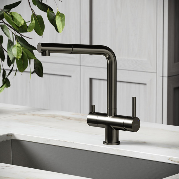 Смеситель для кухни Sancos Spin SC4015GG, вороненая сталь - фото 7