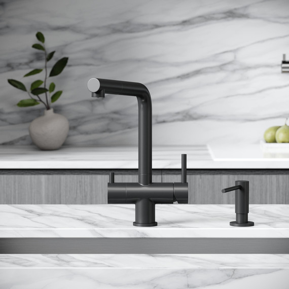 Смеситель для кухни Sancos Spin SC4015MB, чёрный матовый - фото 4