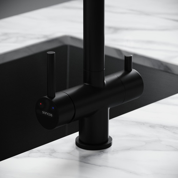 Смеситель для кухни Sancos Spin SC4015MB, чёрный матовый - фото 6