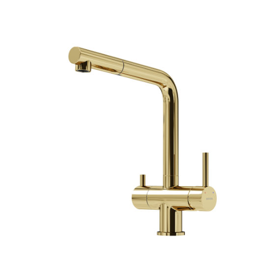 Смеситель для кухни Sancos Spin SC4015ZG, полированное золото - фото 