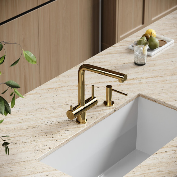 Смеситель для кухни Sancos Spin SC4015ZG, полированное золото - фото 2