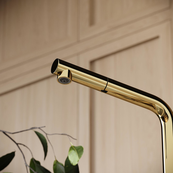 Смеситель для кухни Sancos Spin SC4015ZG, полированное золото - фото 5