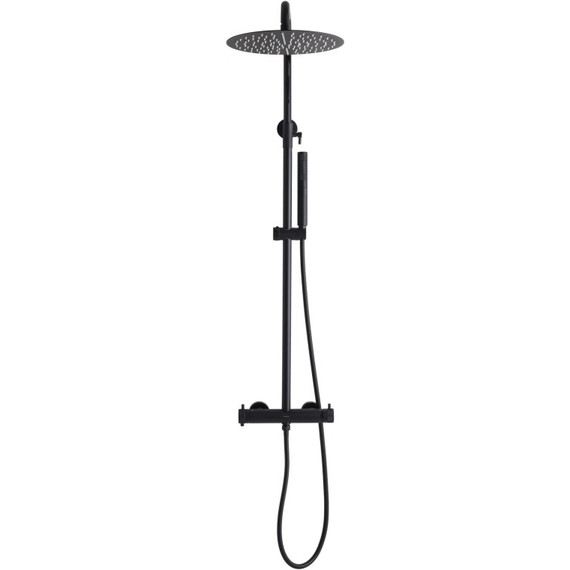 Душевая стойка с термостатом Allen Brau Fantasy 5.11001-31, чёрный матовый - фото 2