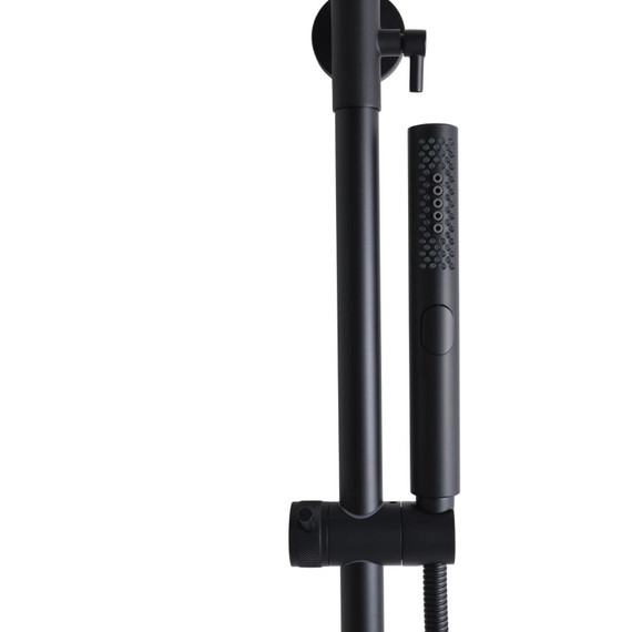 Душевая стойка с термостатом Allen Brau Fantasy 5.11001-31, чёрный матовый - фото 4