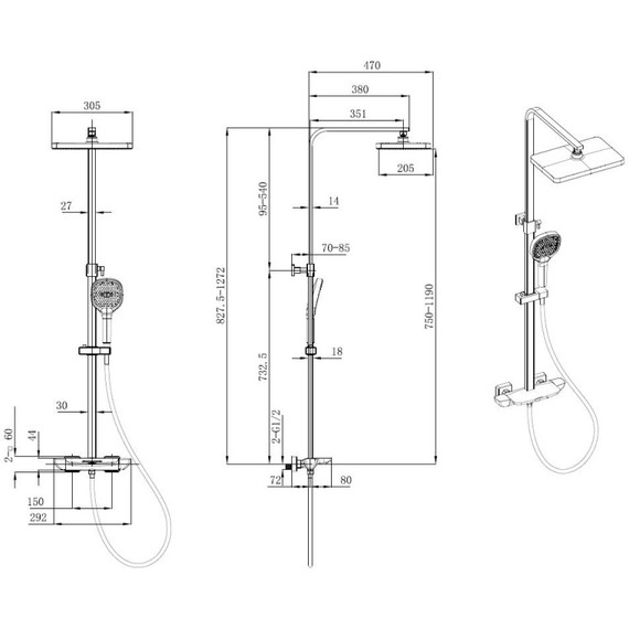 Душевая стойка Allen Brau Infinity 5.21030-00 - фото 17