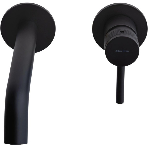 Смеситель для раковины настенный Allen Brau Priority 5.31030-31 (со скрытой частью) чёрный матовый - фото 2