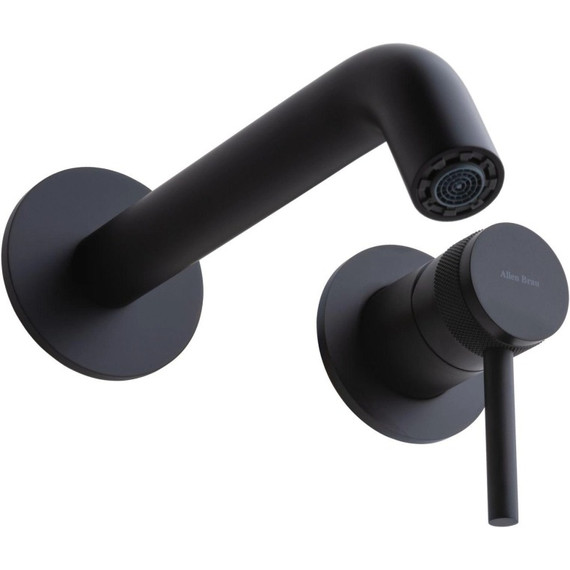 Смеситель для раковины настенный Allen Brau Priority 5.31030-31 (со скрытой частью) чёрный матовый - фото 4