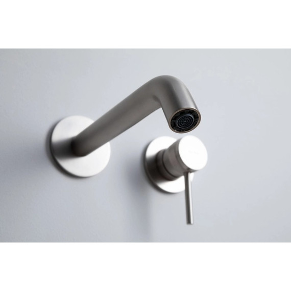 Смеситель для раковины настенный Allen Brau Priority 5.31030-BN (со скрытой частью) никель - фото 6